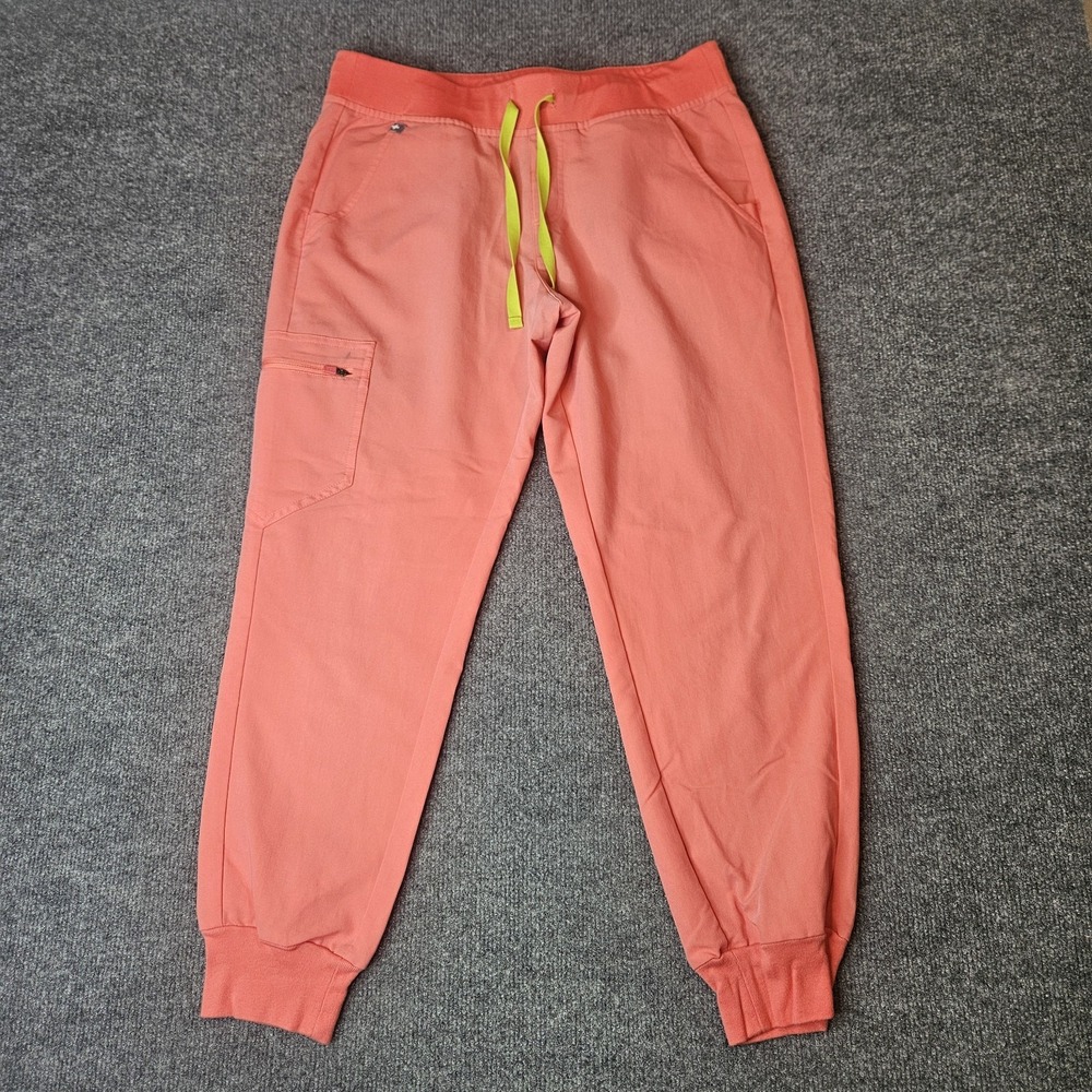 Figs Womens Scrub Zamora Pants Size Medium Petite Orange Melon Medical